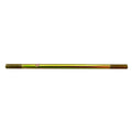 Long metallic tie rod with a gold finish and threaded ends on both sides.