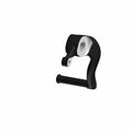 Silver and black metal motorcycle shift pedal with curved design and mounting hole.