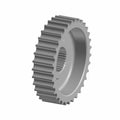 A 3D-rendered gray metal Drive Pulley, 33T by Polaris, with evenly spaced teeth and internal grooves for shaft fitting, is shown angled on a white background.