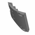 Clear anodized metal floorboard support bracket with angular shape and multiple mounting holes.
