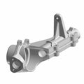 Silver metal hubstrut support bracket with mounting holes and reinforced structure for Polaris ATV.