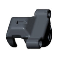 Black metal brake caliper with smooth finish and mounting holes for Polaris UTV.