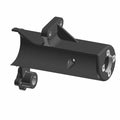 Black metal reverse motor mount with curved bracket and circular flange for Polaris Victory Vision motorcycles.