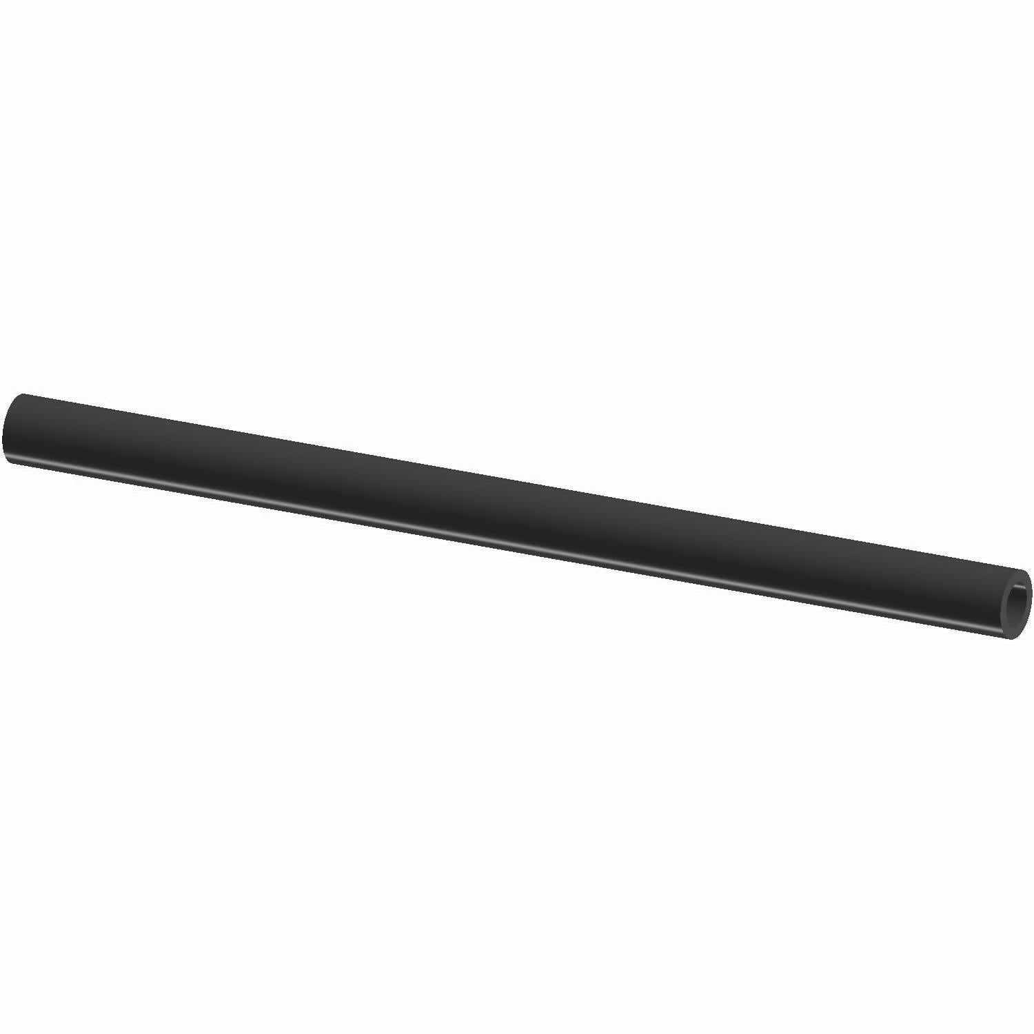 Black cylindrical metal pivot tube with smooth matte finish, 250.28 mm length.