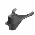 Metal shift fork countershaft in dark gray with a cylindrical base and two extended prongs.