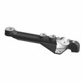 Left engine cradle in matte black metal with silver mounting points and a curved end piece.