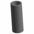 Matte black cylindrical intake compression limiter with hollow center and smooth surface.