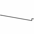 Black metal tailgate rod with a bent end for secure attachment and durability.