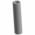 Gray cylindrical metal pivot shaft with hollow center, 10 mm diameter.