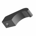 Black curved metal clamp with a single mounting hole for a front A-arm guard.