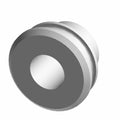 Black circular rubber pivot seal cap with a central hole and raised edges.