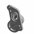 Bronze oil filter adapter with mounting holes and an oval central opening for motorcycle use.