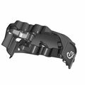 Gloss black front valve cover for motorcycle engine with molded details and mounting holes.
