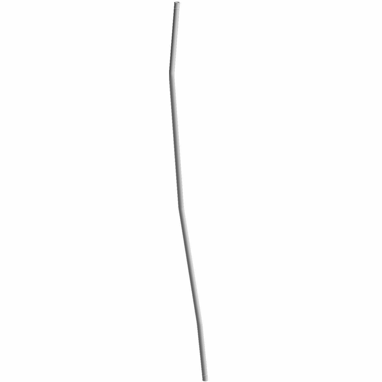 Long slender black coolant tube with slight bends and smooth surface designed for Polaris RZR vehicles.