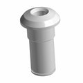 Silver metal shoulder screw pivot with a flanged head and cylindrical body.
