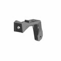 Gray cast metal steering rack mount with angled design and multiple mounting holes.