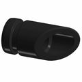 3D rendering of a black, cylindrical, hollow object with an angled oval opening and round flat base—perfect as the Handlebar End Cap Clamp by Polaris for OEM Indian Polaris motorcycle parts.
