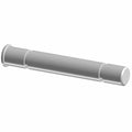 A 3D-rendered image of the Handlebar End Cap Weight by Polaris, featuring a cylindrical metal rod with three different diameter segments and flat ends, resembles an OEM Indian Polaris handlebar weight on a white background.