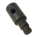Black metal driven pin roller with cylindrical shape and 12mm diameter hole.