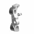 Black and silver metal kickstand mount bracket with bolt attachment points.