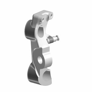 Black and silver metal kickstand mount bracket with bolt attachment points.