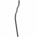 Black curved front coolant tube with smooth surface for Polaris off-road vehicles.