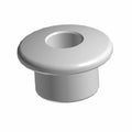 Black round plastic windshield spool with central hole and flanged top edge.