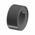 Black cylindrical clutch spacer with hollow center and smooth matte surface.