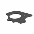 Black metal input shaft bearing retainer plate with multiple mounting holes and a large central circular opening.