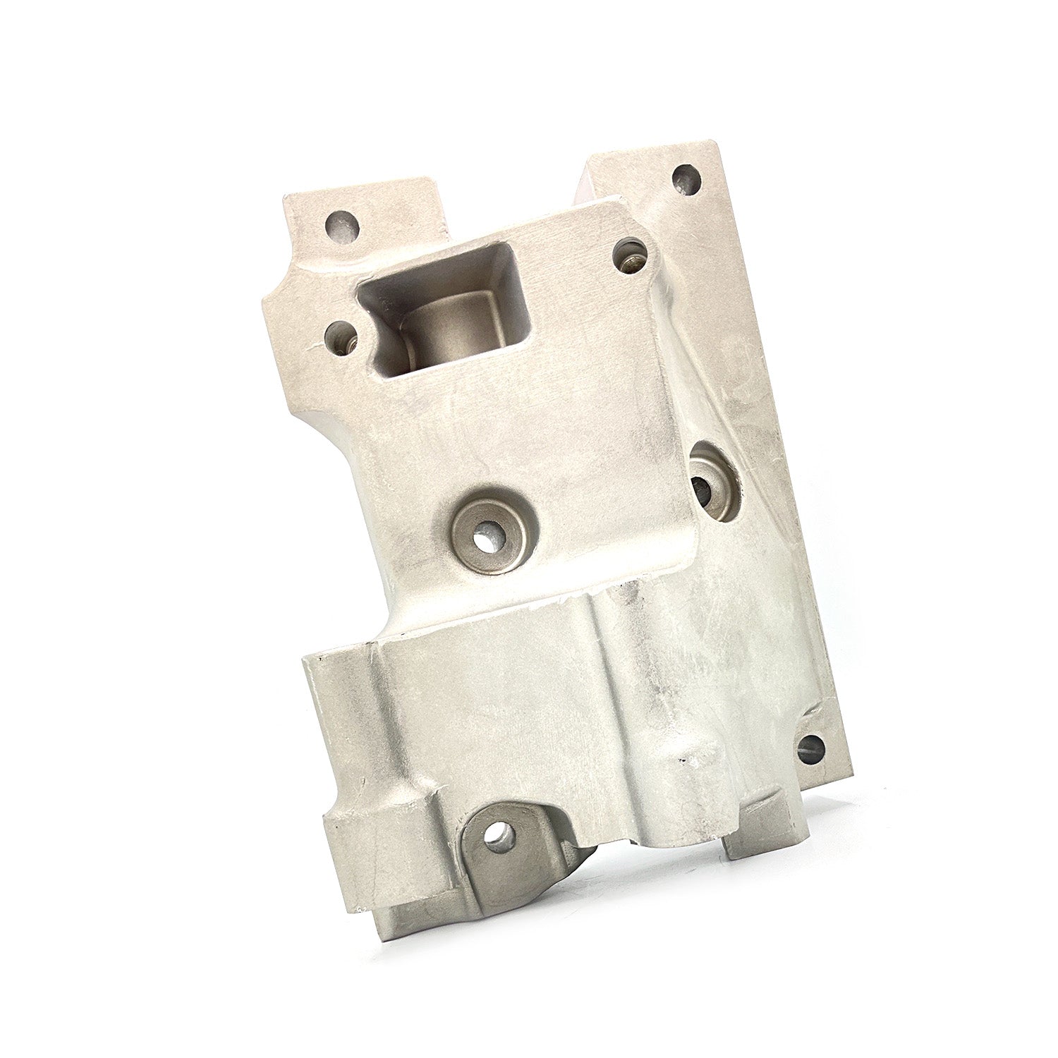 Silver metal Transjoint bracket with machined edges and multiple bolt holes.