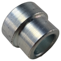 Silver metallic cylindrical cush drive inner sleeve with smooth surface and hollow center.