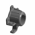 Gray metal rear mach bearing carrier with mounting brackets and cylindrical bearing housing.