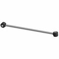 Metal stabilizer bar linkage rod with black rubber bushings on both ends for Polaris UTVs.