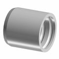 Silver cylindrical aluminum brake piston with smooth outer surface and internal groove.