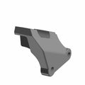 Matte black angular metal Transjoint bracket with two mounting holes and a recessed top section.