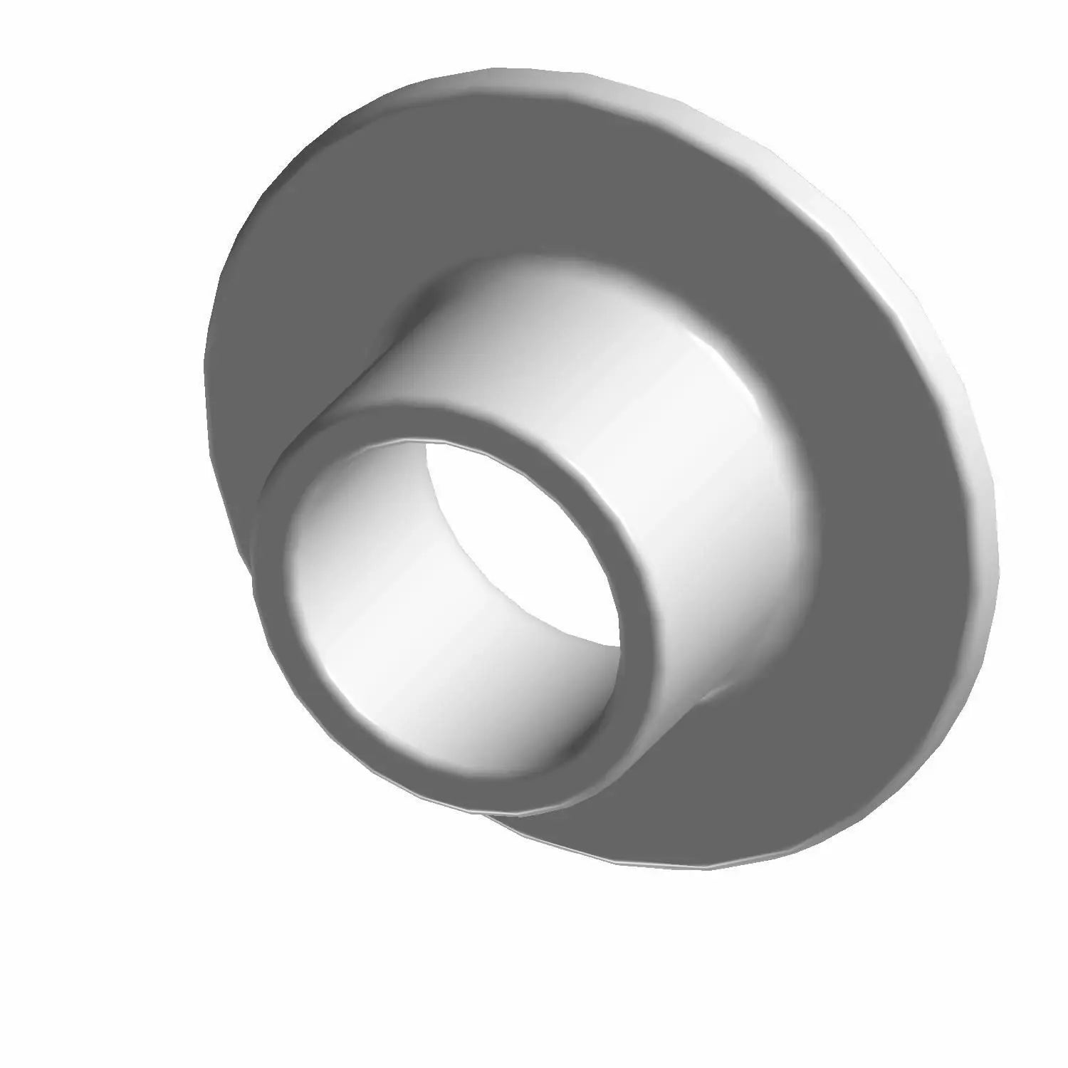 3D rendering of a Polaris Compression Bushing M6 with a flanged circular base and central hole, shown angled on a white background. Available from Polaris OEM parts at Witchdoctors.com.