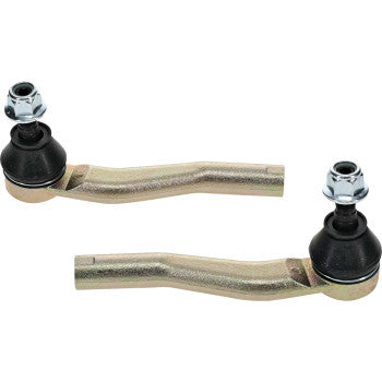The Tie Rod End Kit by Moose Offroad includes two heavy-duty replacement tie-rod ends with black ball joints and attached nuts, shown on a white background.