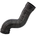 Black molded rubber CVT outlet hose with ribbed texture and curved shape for Can-Am vehicles.