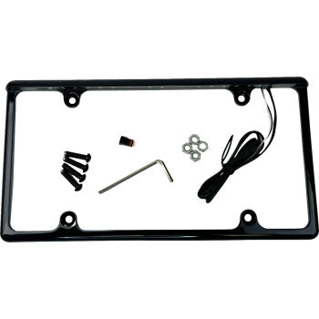 License Plate Frame LED Gloss Black by Custom Dynamics