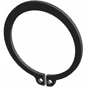 The External Retaining Ring by Polaris is a black, circular ring with open ends and tip holes, used to secure parts on shafts or bores—perfect for OEM Victory Polaris or Victory motorcycle components.