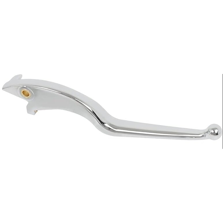 A close-up of the Brake Lever w/ Hardware, Polished [Incl. #3] by Polaris, highlighting its precision craftsmanship as a genuine Indian Motorcycle OEM part.