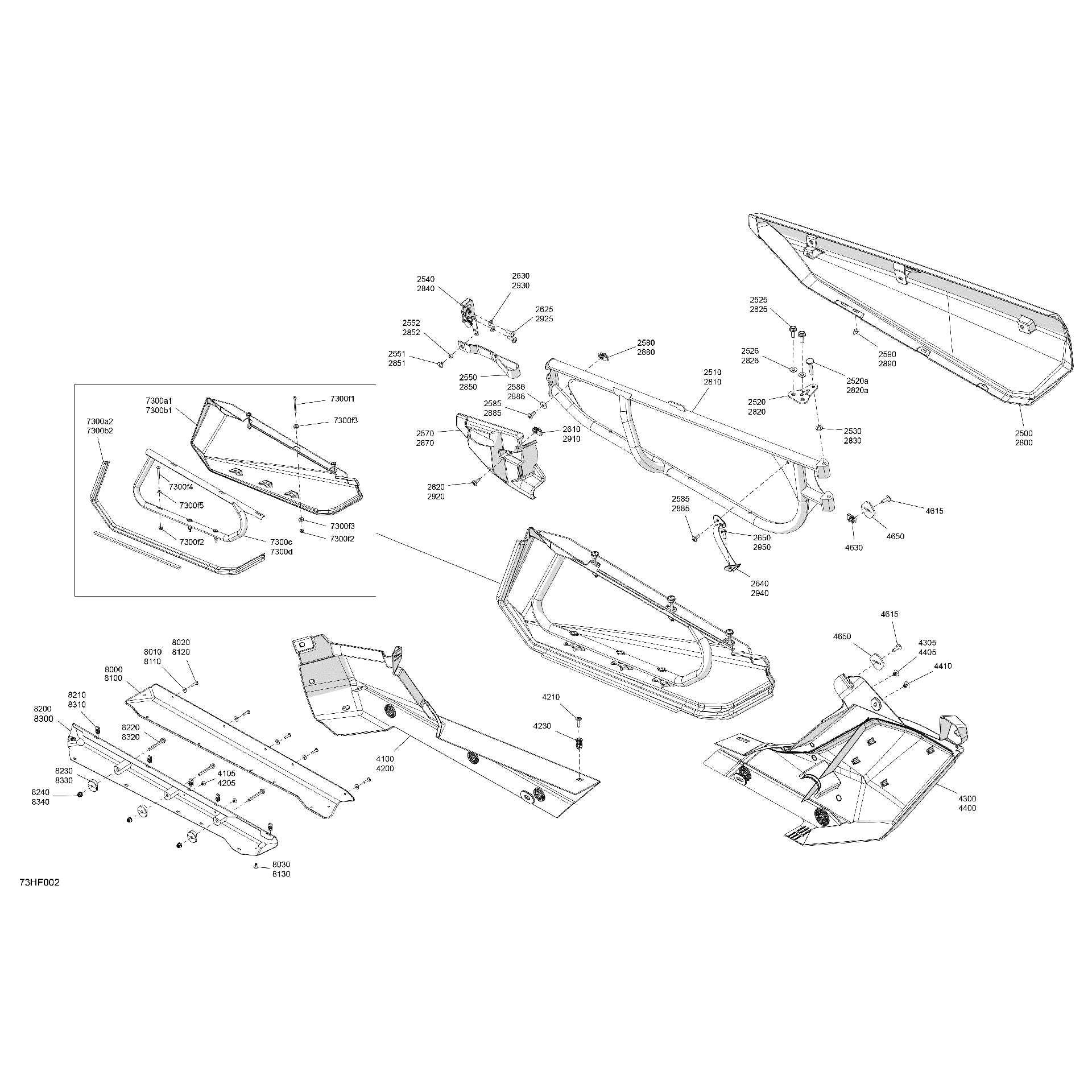 An Image of a Genuine Can-Am Parts Schematic Diagram showing the schematic - BODY - DOORS