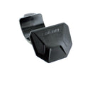 Black molded plastic J clip with Can-Am logo embossed on top, designed for offroad vehicle attachment.