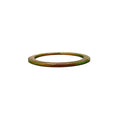 Round copper washer with a slightly raised edge and smooth surface.