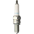 White ceramic insulator spark plug with metal threaded base and center electrode tip.