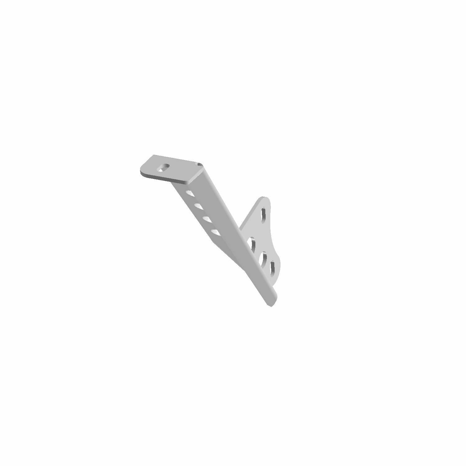 Black metal support bracket with multiple mounting holes and angled design for Polaris shifter assembly.