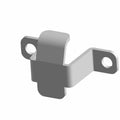 Gray plastic Polaris stator lead guide with two mounting holes and a clip-style center section.