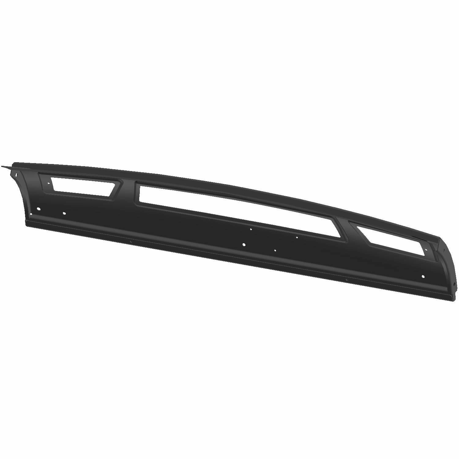Black metal upper windshield mount plate with multiple mounting holes and rectangular cutouts, designed for offroad vehicles.