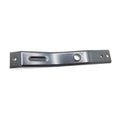Black metal upper radiator mount bracket with multiple bolt holes and a central circular opening.