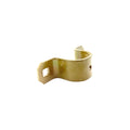 Beige upper steering bushing bracket with mounting holes and curved clamp design.